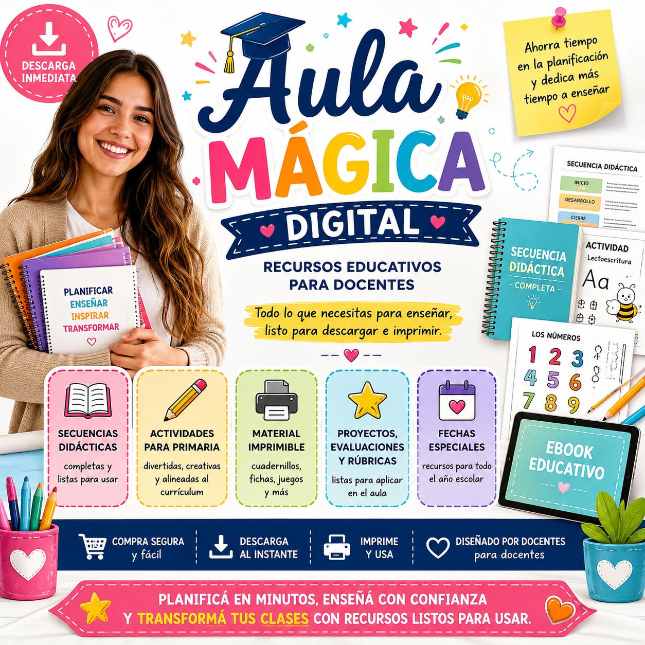 Aula Mágica Digital - Pack de plantillas y recursos descargables para docentes